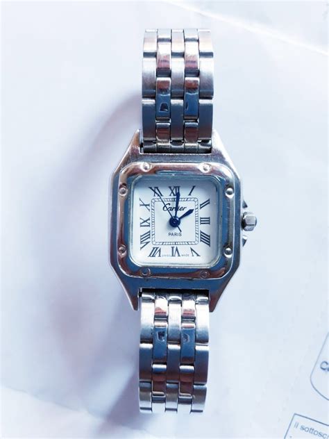 cartier paris 925 quartz argent plaque g20m|cartier paris 925 argent watch.